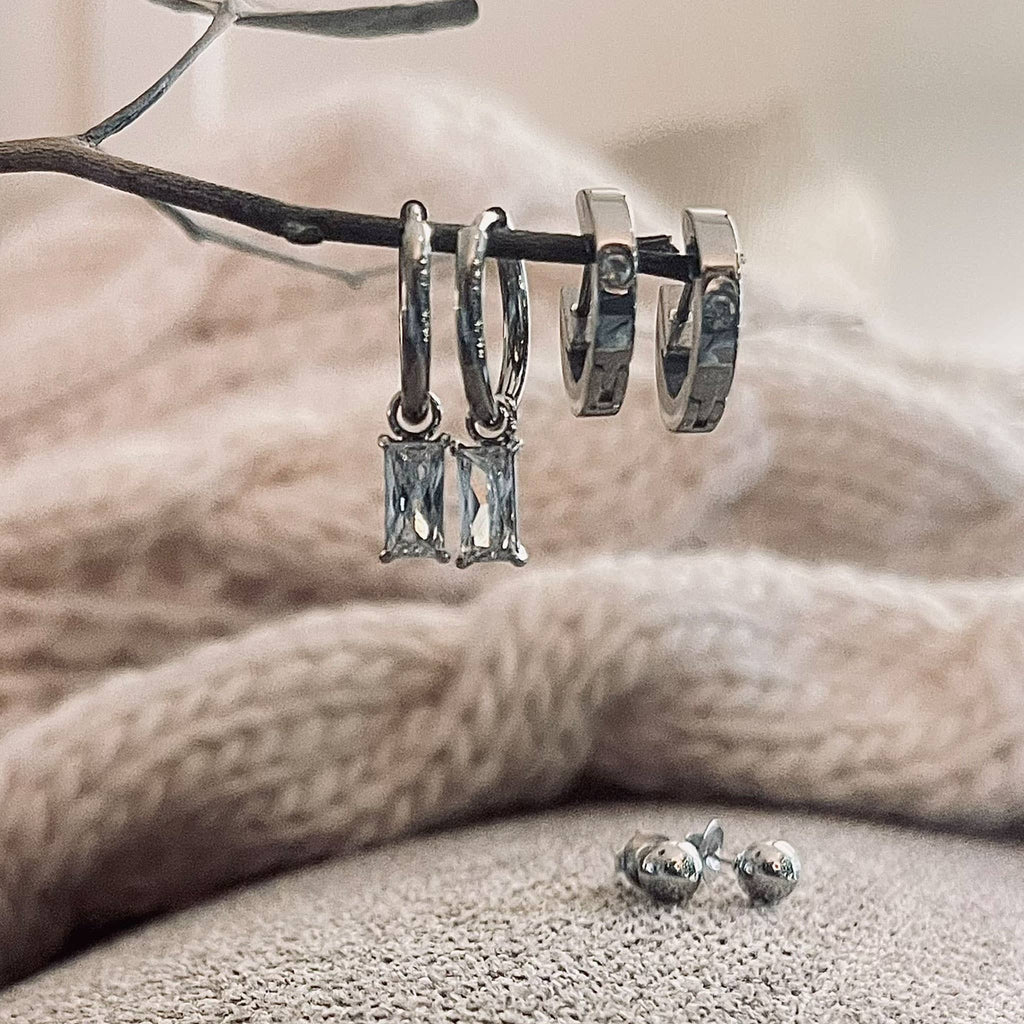 Narelle Waterproof Charm Hoop Earring Trio