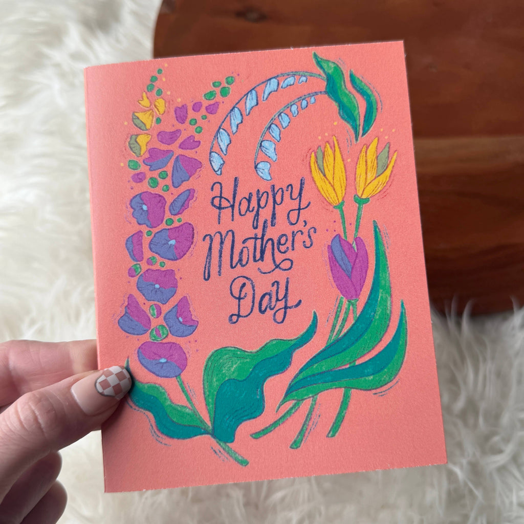 Happy Mother's Day Florals Orange Card