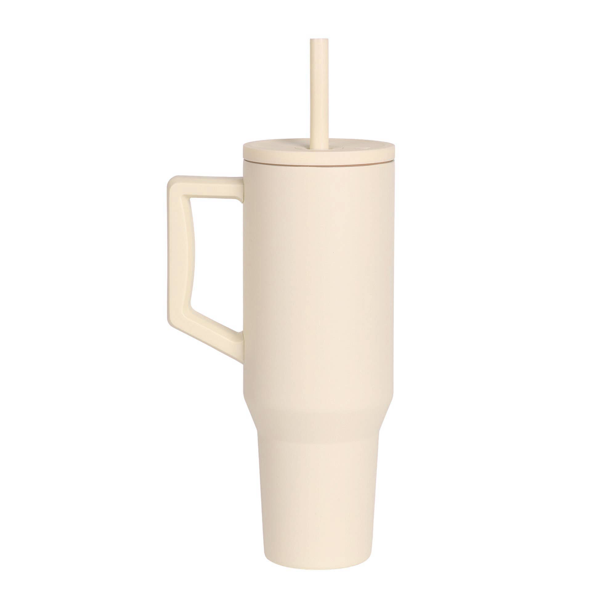 Leakproof Straw Tumbler for Boba 40oz Beige