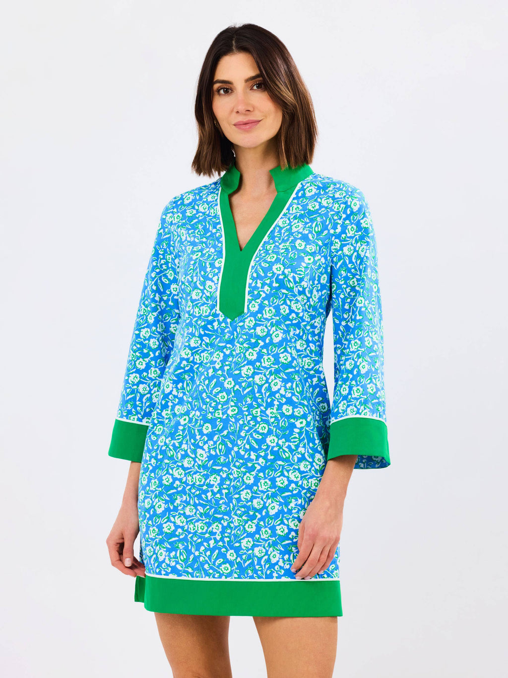 Brenda Dress | Meadow Line Blue