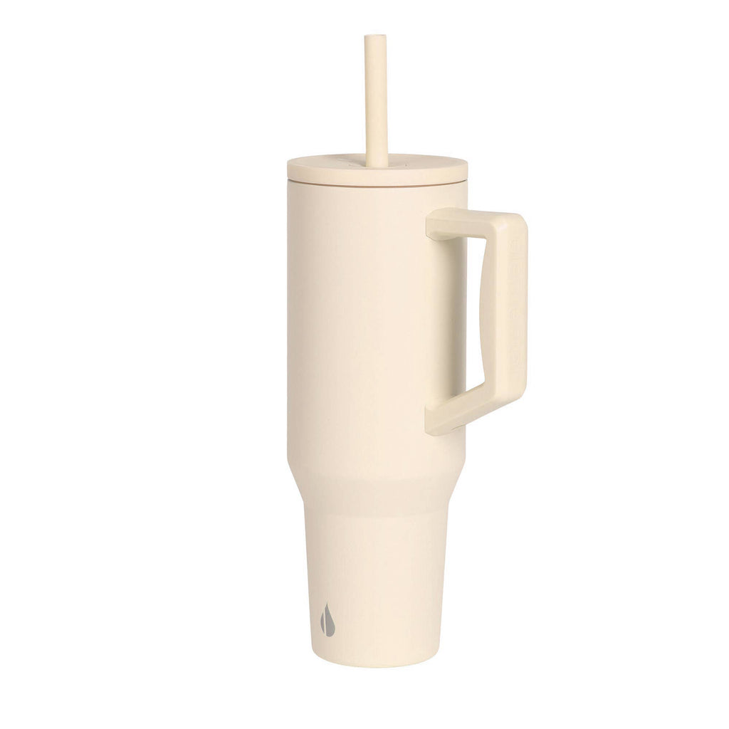 Leakproof Straw Tumbler for Boba 40oz Beige