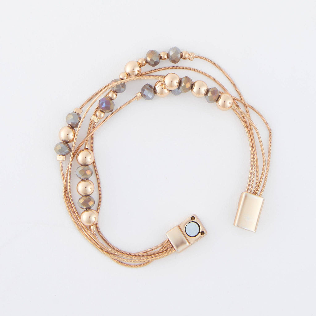 Magnetic Bracelet Jayne Beaded Multi Row Design