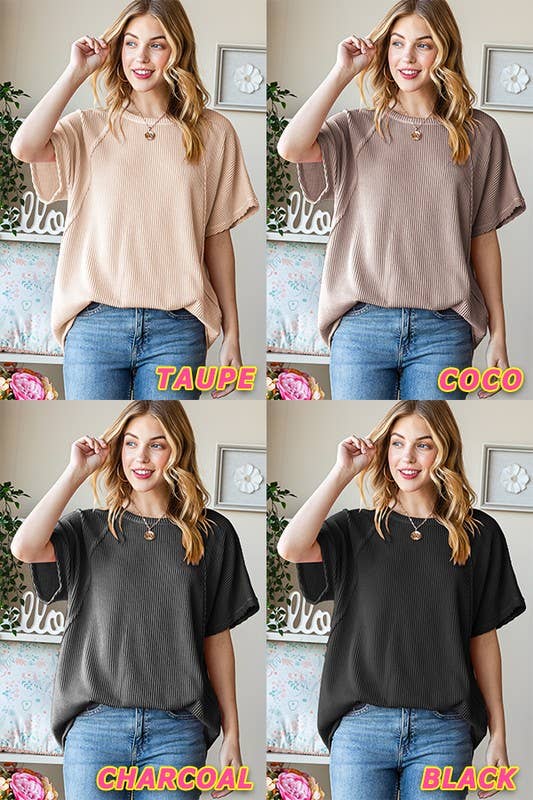 ET7518-10 SOLID URBAN RIBBED TOP