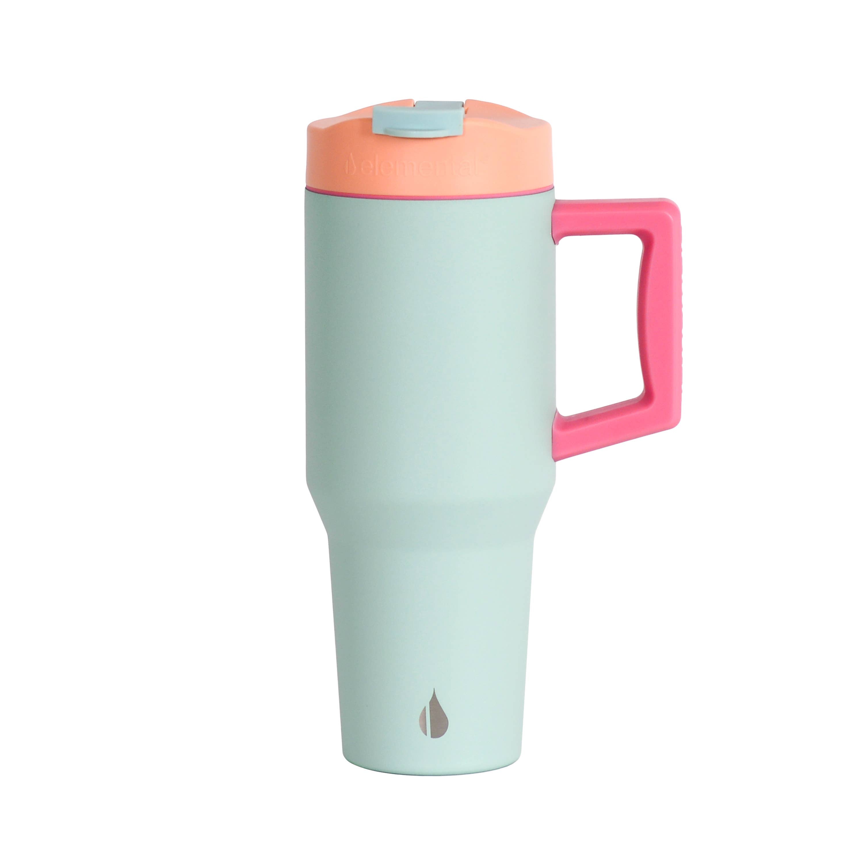 Dual Sip Straw Cupholder Tumbler 32oz Mint Sorbet
