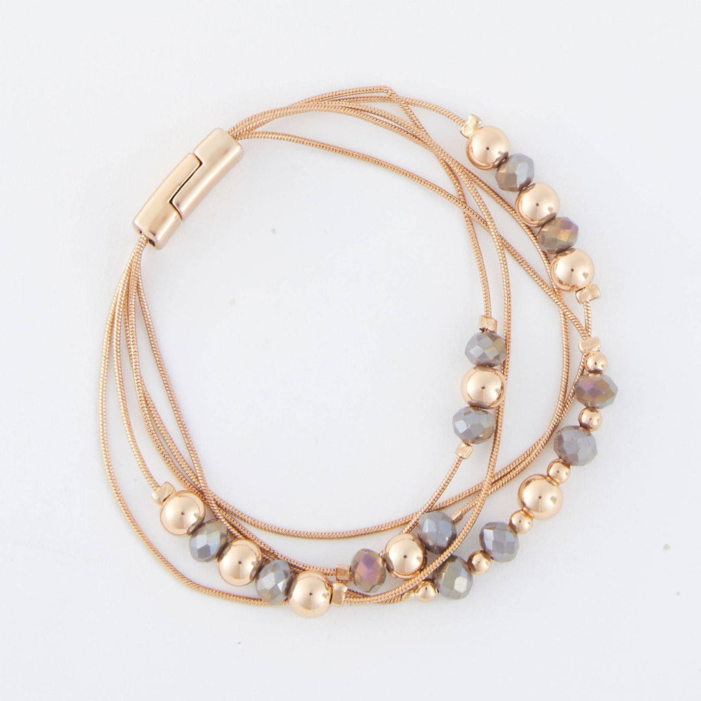 Magnetic Bracelet Jayne Beaded Multi Row Design