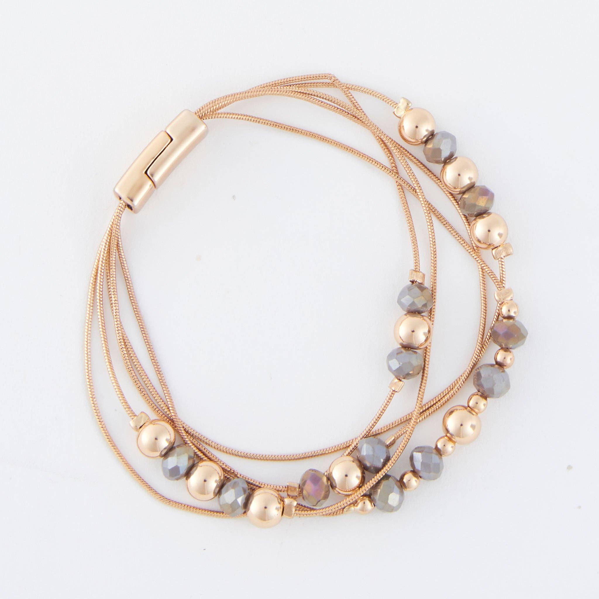 Magnetic Bracelet Jayne Beaded Multi Row Design