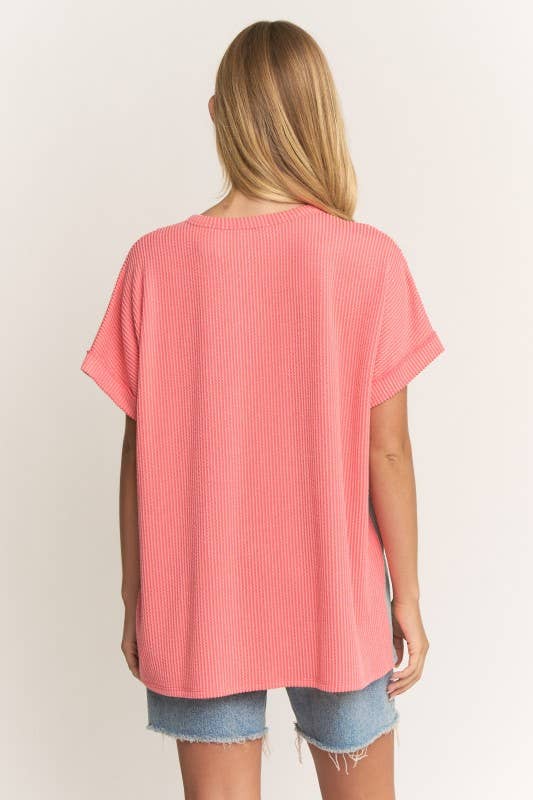 ET8037-10 COLOR BLOCK URBAN RIB TOP
