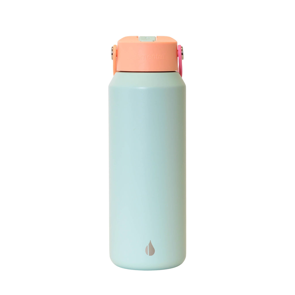 Leakproof Handle Water Bottle 40oz Mint Sorbet