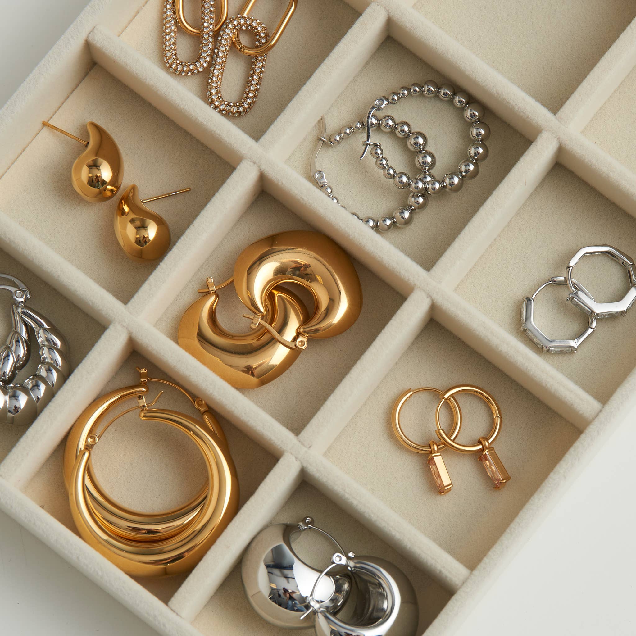 Narelle Waterproof Charm Hoop Earring Trio