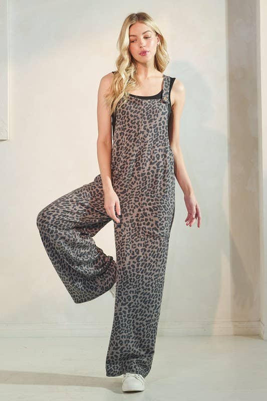 EP6810-11 SLEEVELESS ANIMAL URBAN RIBBED JUMPSUITS