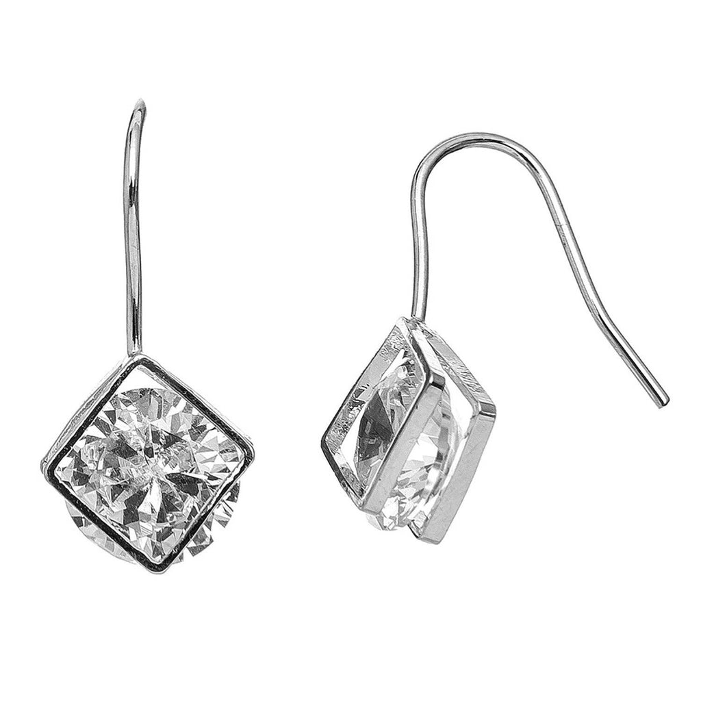 Cubic Zirconia Diamond Drop Earrings