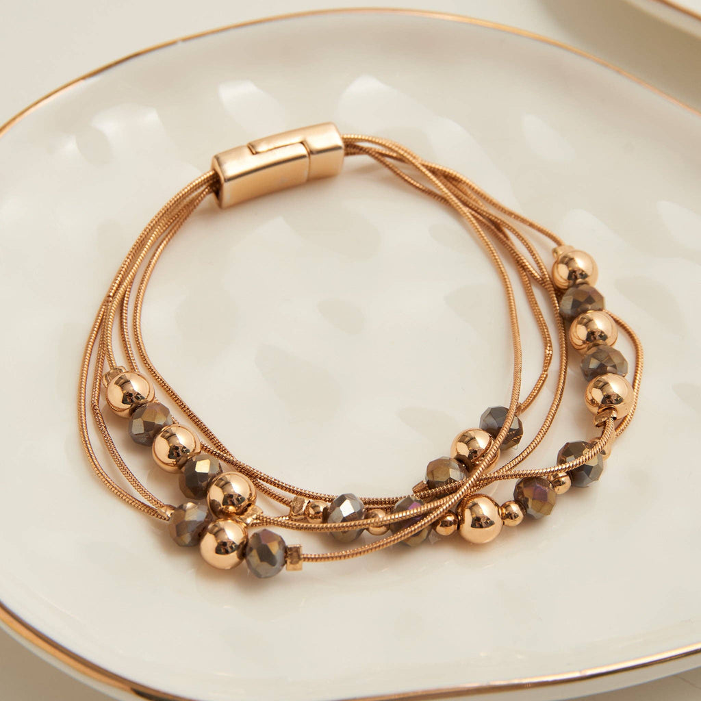 Magnetic Bracelet Jayne Beaded Multi Row Design