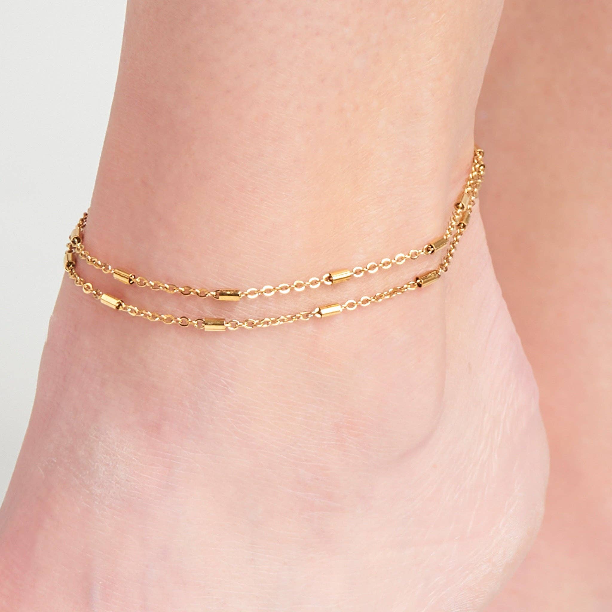 Narelle Waterproof Gold Plated Dainty Bar Anklet
