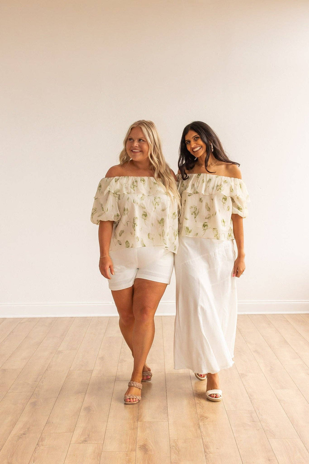 Breezy Palms White Linen Shorts
