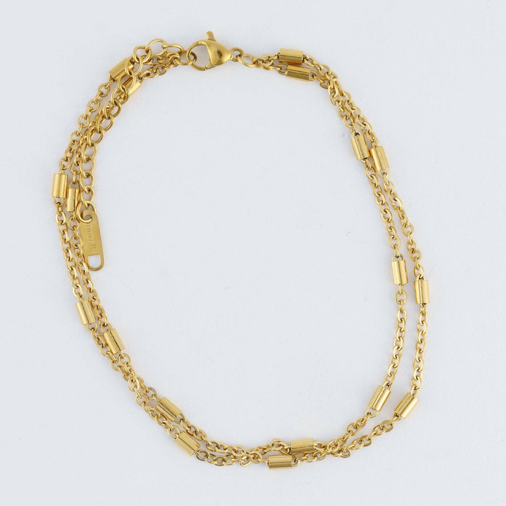 Narelle Waterproof Gold Plated Dainty Bar Anklet